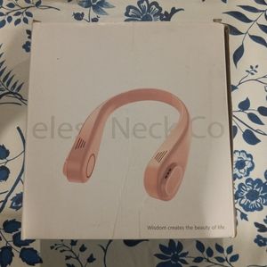 Personal Neck Fan Rechargeable Hands Free Pink New Box Damage
